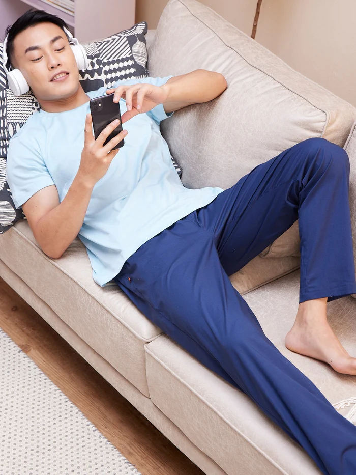 The Stretch Pyjama Pants True Navy blue