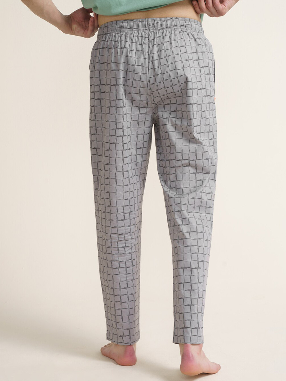 Buy Men Graphic Grey Stretch Pyjama Pants | DaMENSCH