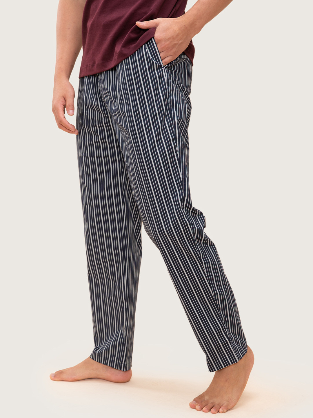 The Stretch Pyjama Pants Midnight Blue Stripes