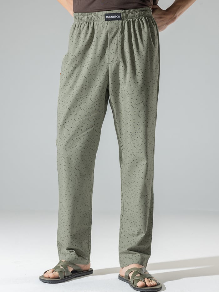 Relaxed Fit Pyjama Printed Dot Green S