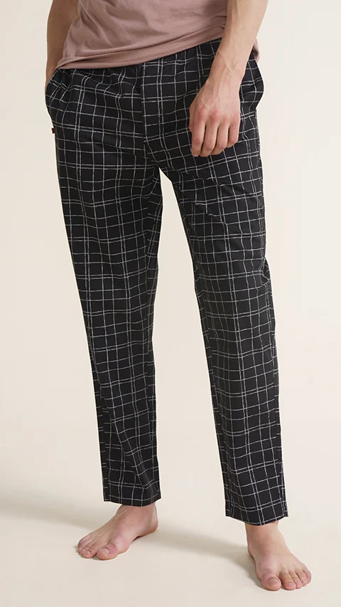 The Stretch Pyjama Pants Geometric Black