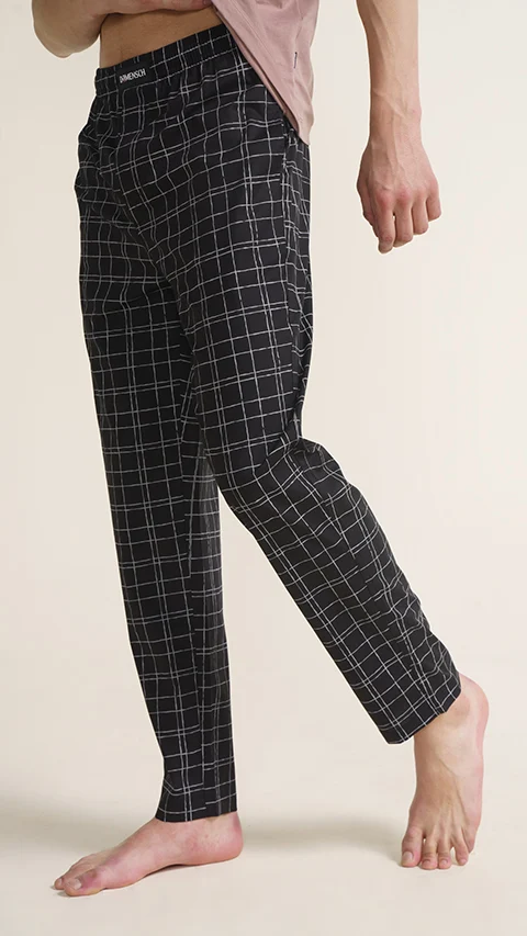 The Stretch Pyjama Pants Geometric Black