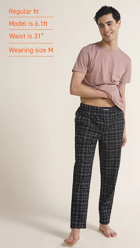The Stretch Pyjama Pants Geometric Black