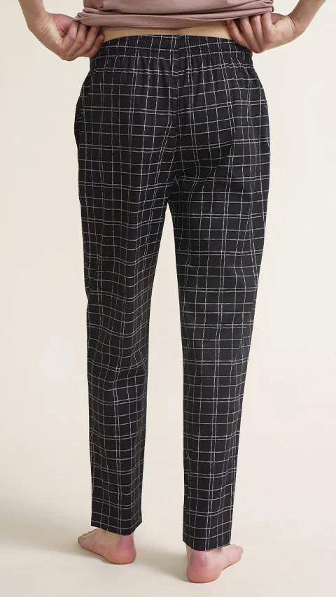 The Stretch Pyjama Pants Geometric Black