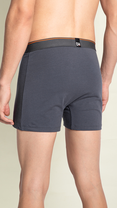 Mens Relaxed Trunk Underwear Charcoal Grey DaMENSCH