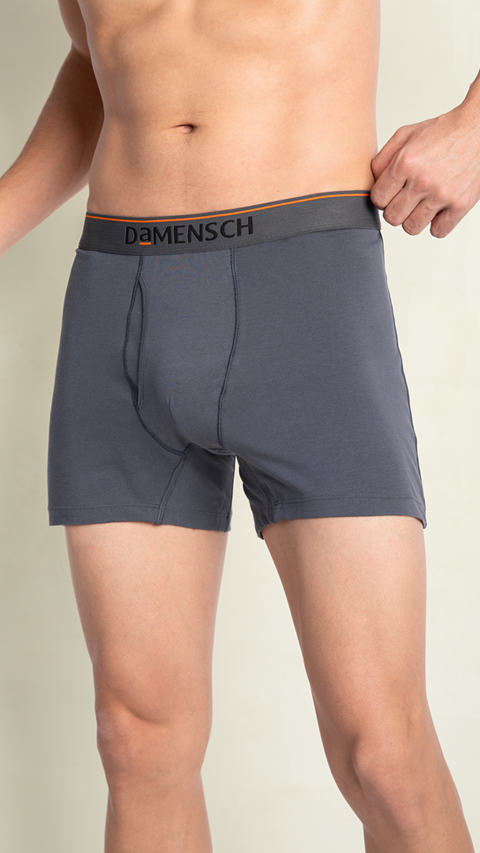 Mens Relaxed Trunk Underwear Charcoal Grey DaMENSCH