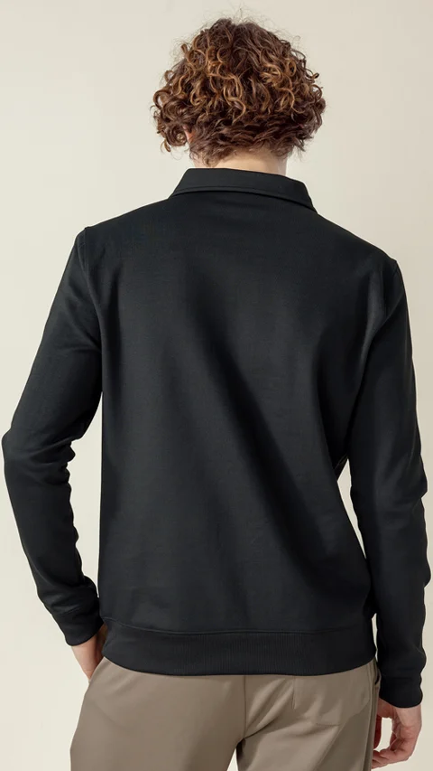 ReNEWd Collared Sweatshirt Eclipse Black