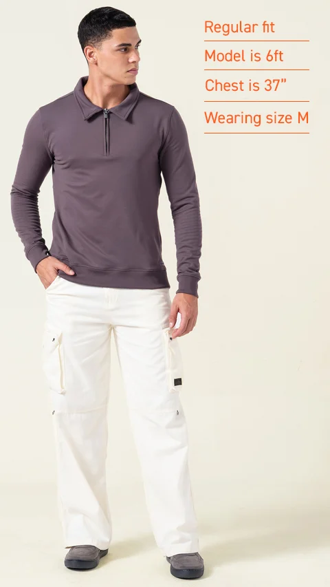 ReNEWd Collared Sweatshirt Misty Plum