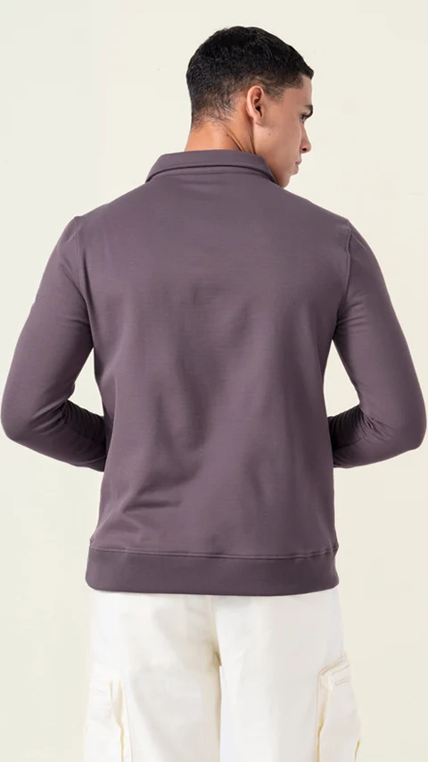 ReNEWd Collared Sweatshirt Misty Plum