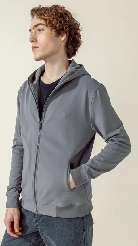 ReNEWd Zipper Hoodie City Grey