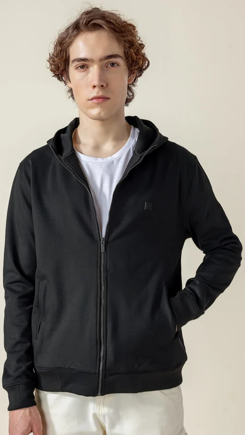 ReNEWd Zipper Hoodie Eclipse Black