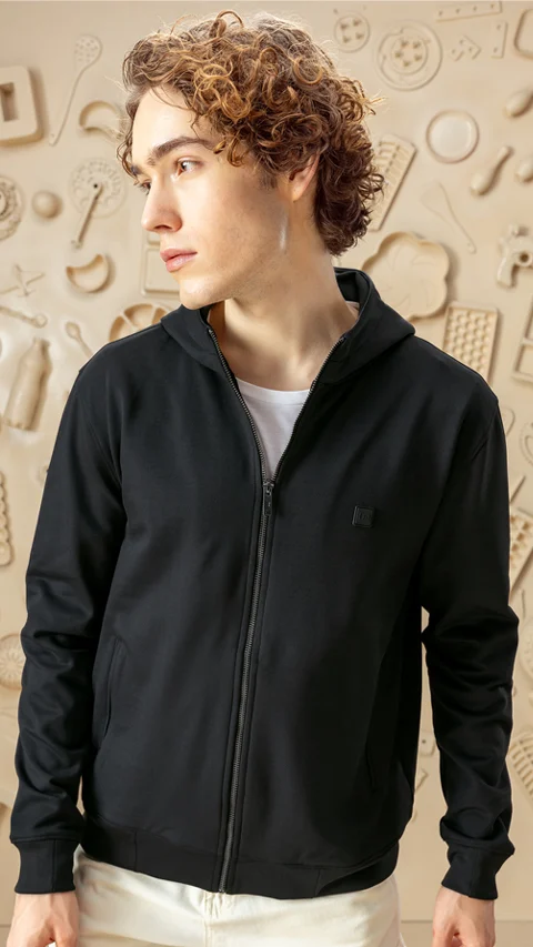 ReNEWd Zipper Hoodie Eclipse Black