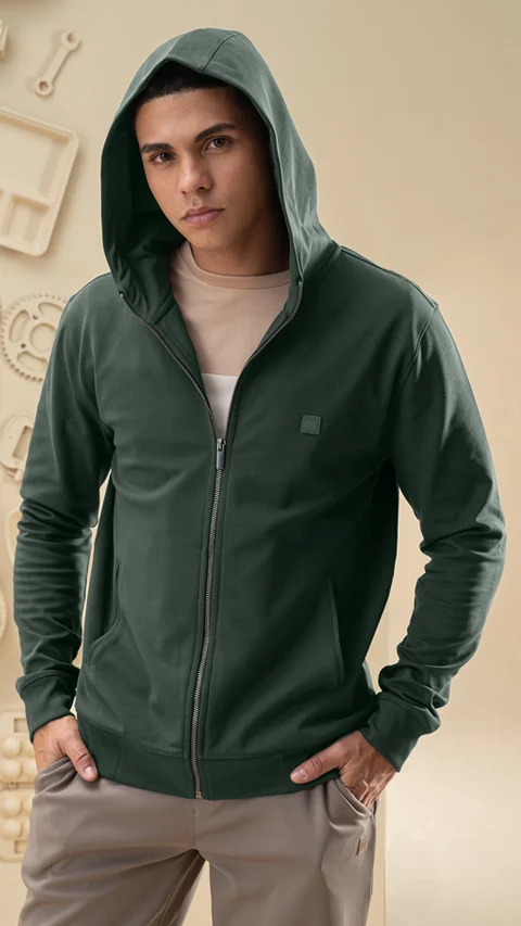 ReNEWd Zipper Hoodie Lush Green