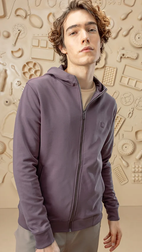 ReNEWd Zipper Hoodie Misty Plum