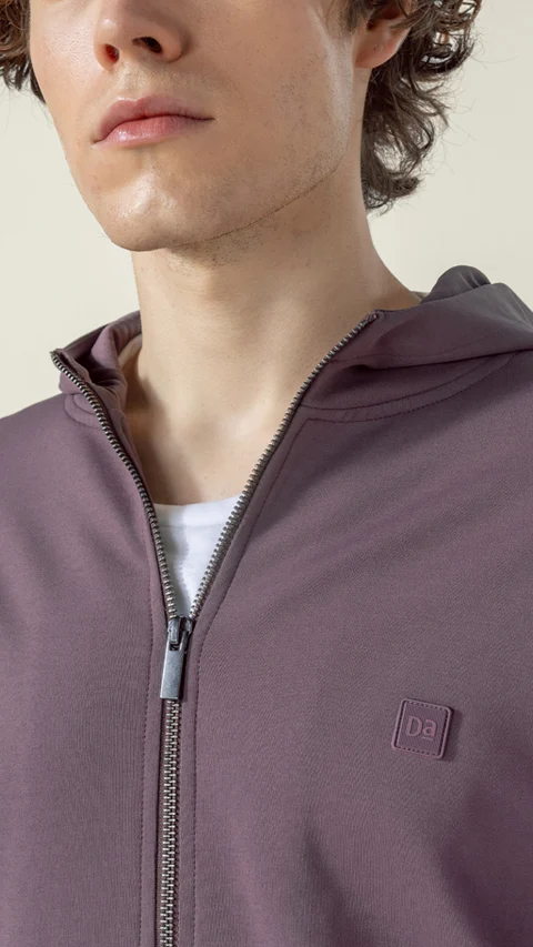 ReNEWd Zipper Hoodie Misty Plum