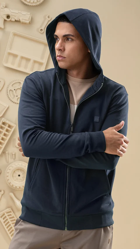 ReNEWd Zipper Hoodie Siren Navy