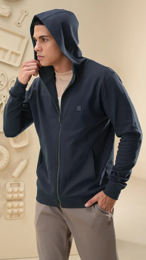 ReNEWd Zipper Hoodie Siren Navy