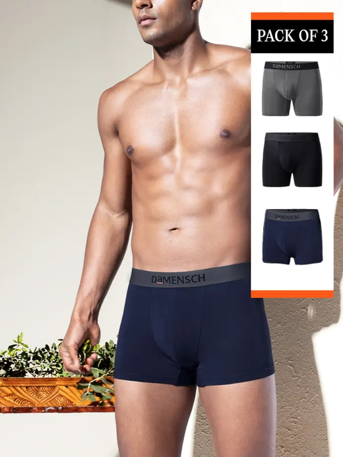 Deo-Soft Trunks Denim Blue, Wilsen Grey, Wayn Black