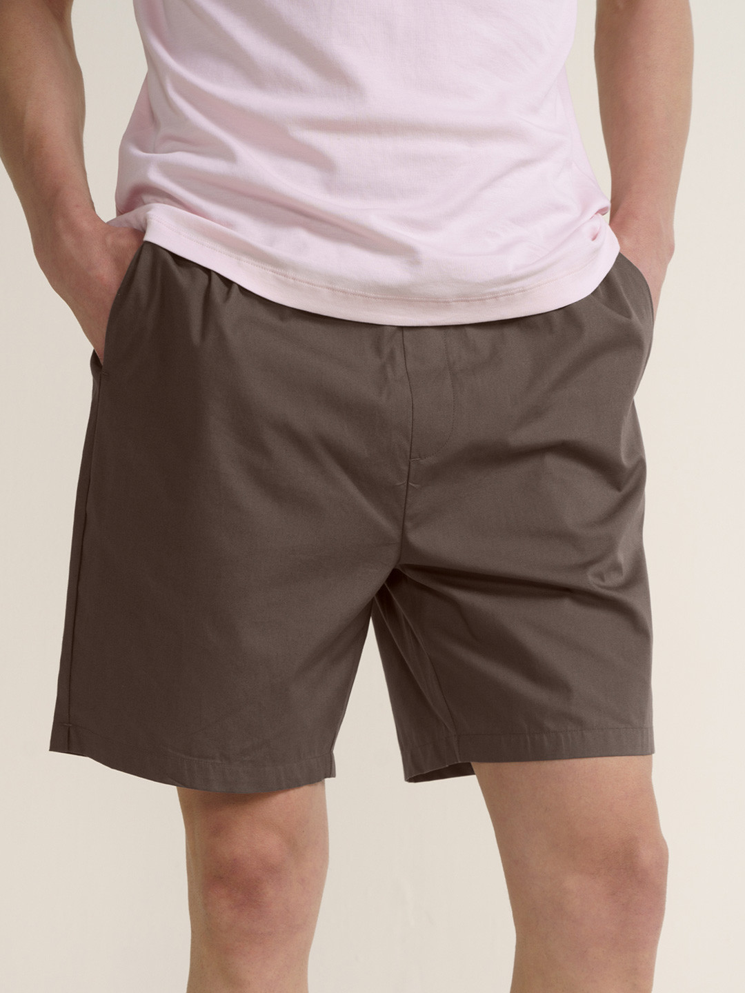 Breeeze Ultra-Light Casual Lounge Shorts Coffee Brown