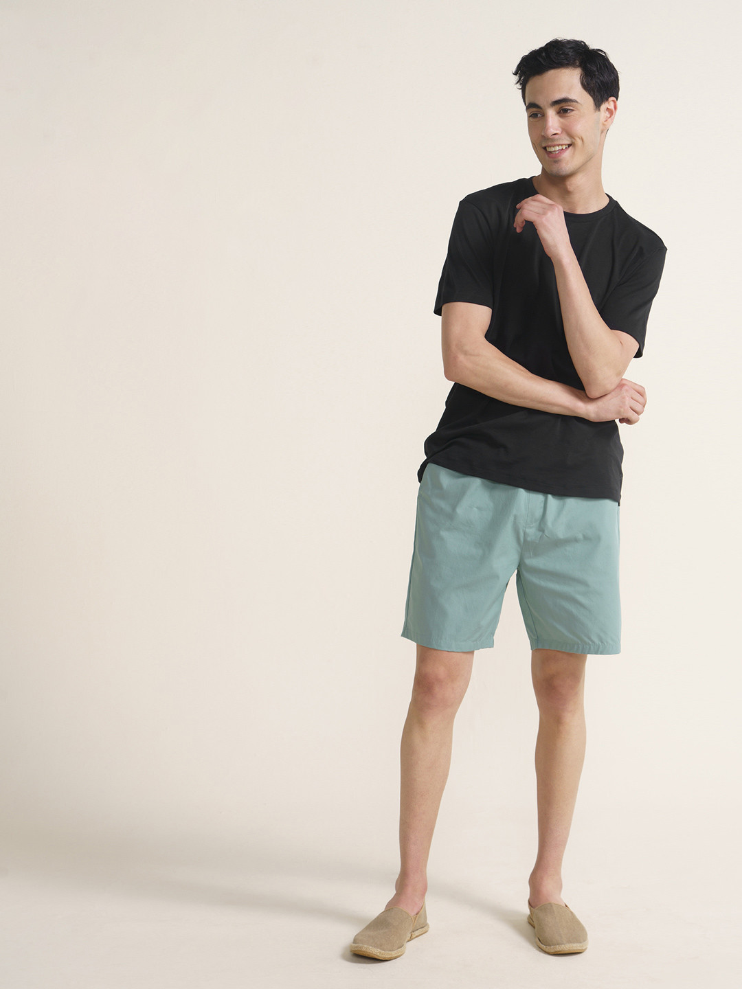 Ultra-Light Men Lounge Short Online - Nap Green | DaMENSCH