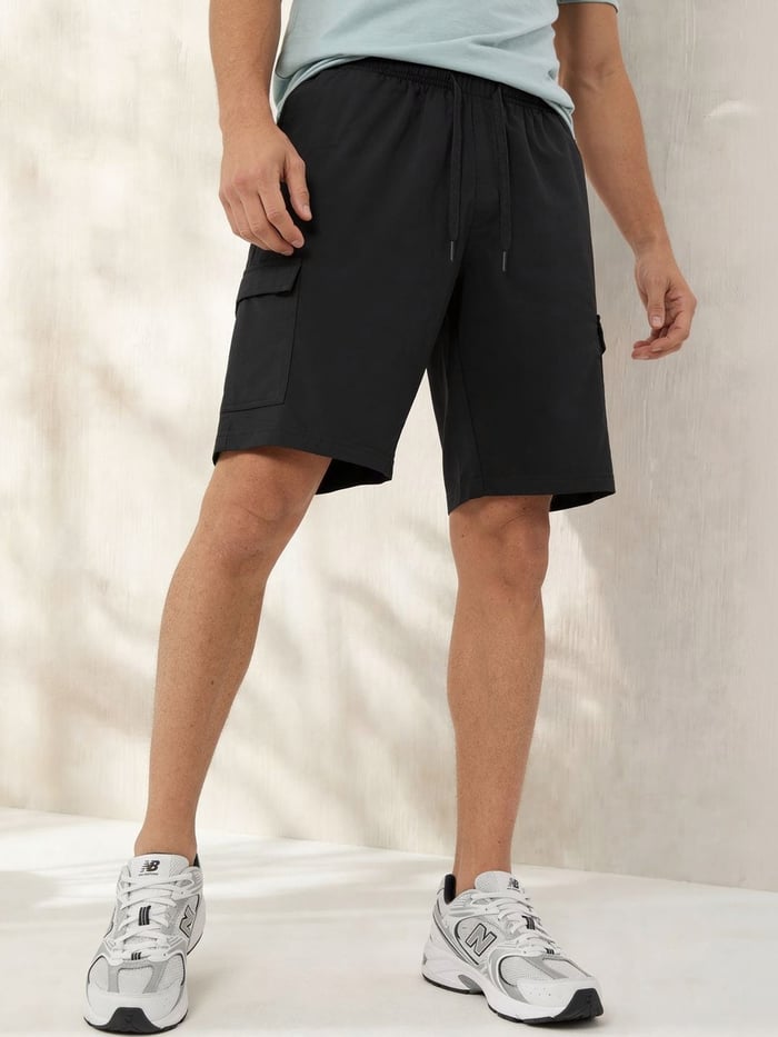 Araam Cargo Shorts Midnight Black