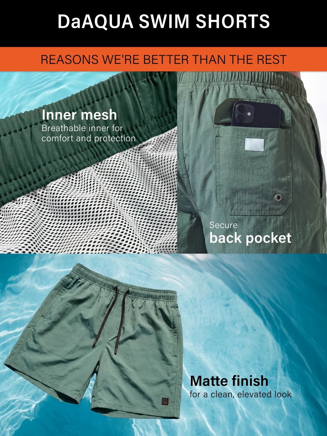 DaAqua Swim Shorts Lucid Blue
