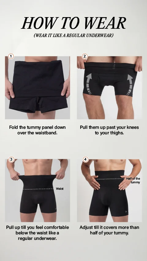 Form Shapewear Trunk High Compression Tummy Tucker- Sculpt Black