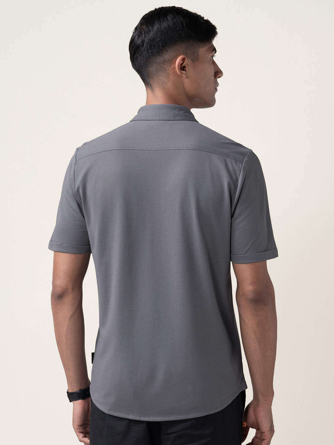Constant All-Degree Pique Shirts Half Sleeves Clear Grey