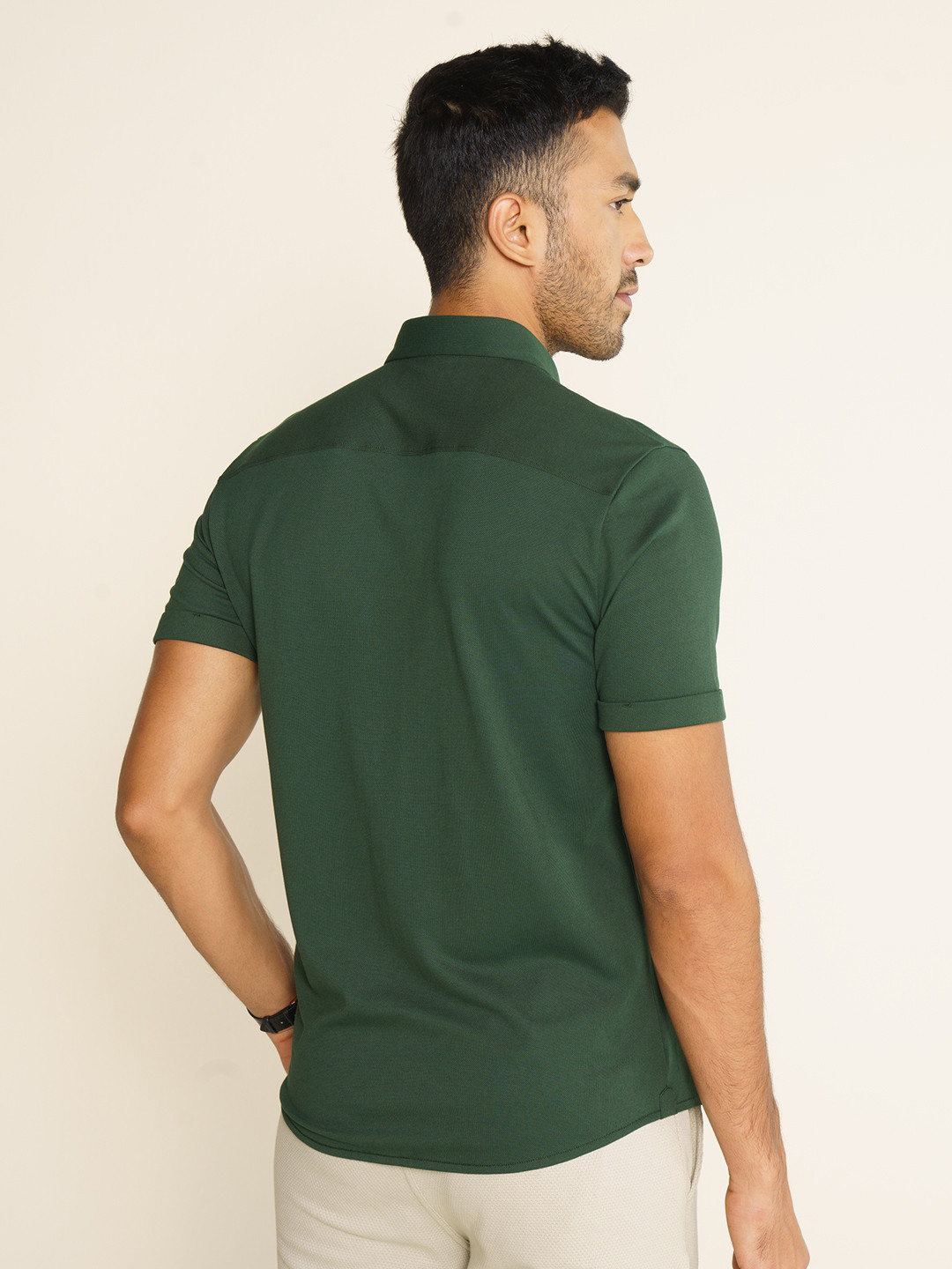 Constant All-Degree Pique Shirts Half Sleeves Mountain Green