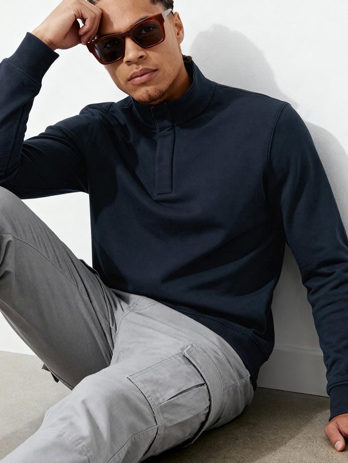 ReNEWd High-Neck Sweatshirts Nomad Navy