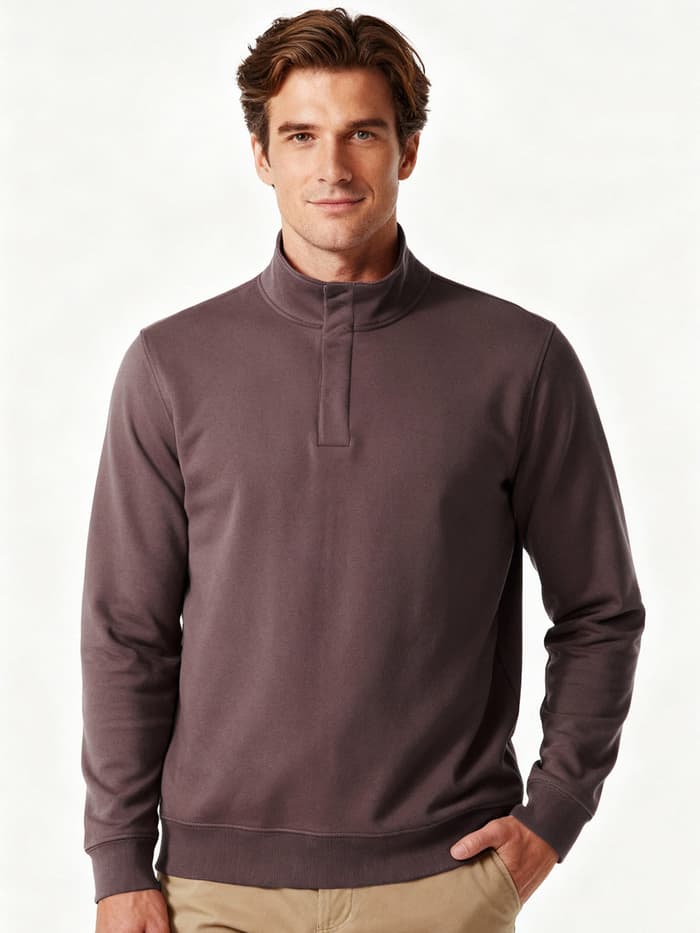 ReNEWd High-Neck Sweatshirts Stone Brown