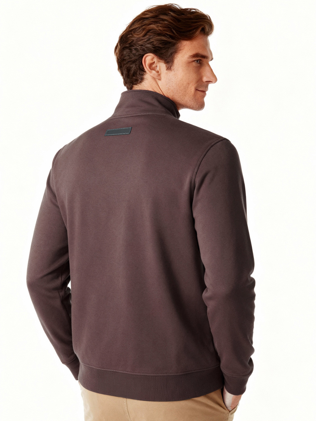 ReNEWd High-Neck Sweatshirts Stone Brown
