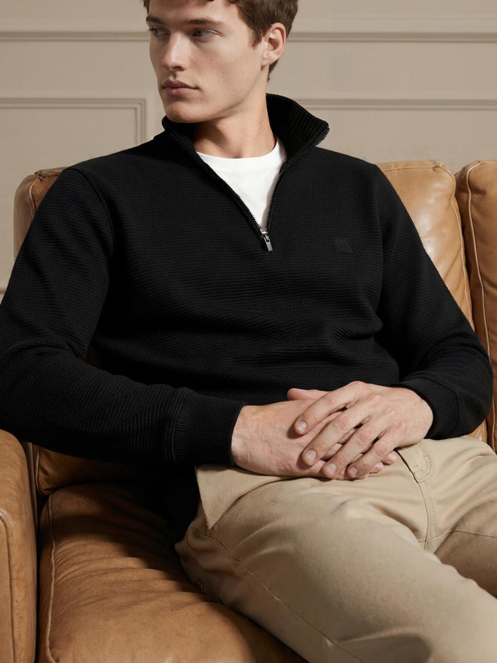 Next Half Zip Sweatshirt Eclipse Black 2XL