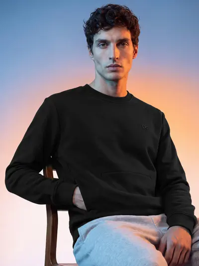 Classic Pocketed Sweatshirt Eclipse Black