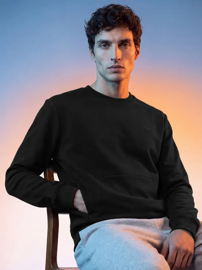 Classic Pocketed Sweatshirt Eclipse Black
