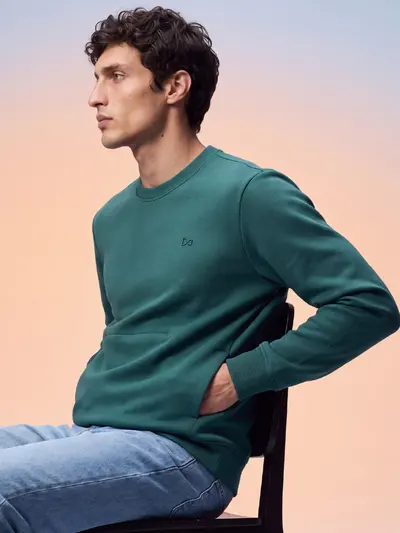 Classic Pocketed Sweatshirt Grove Green