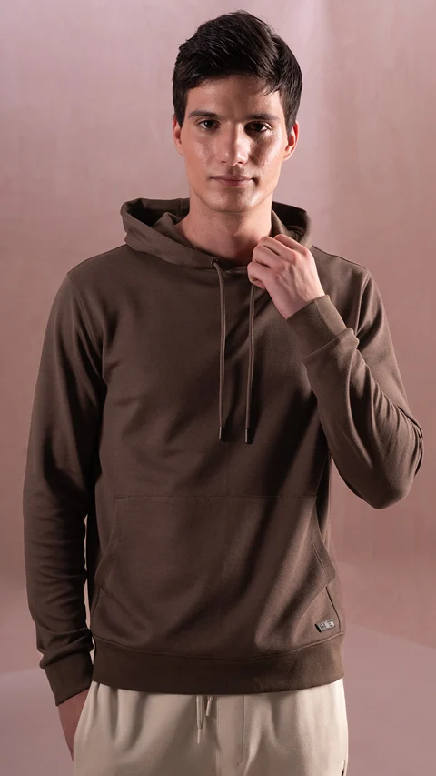 Statement Elemental Closed Hoodie Fudge Brown