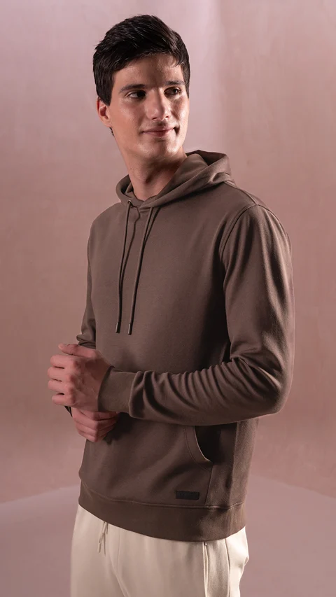 Statement Elemental Closed Hoodie Fudge Brown