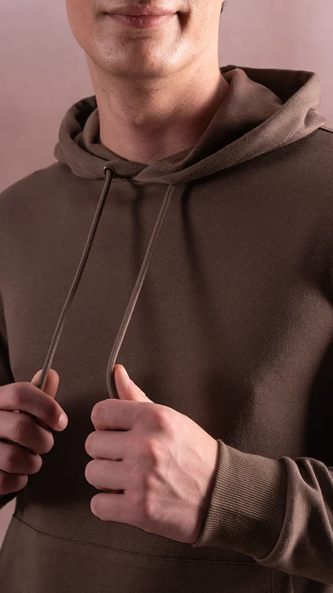 Statement Elemental Closed Hoodie Fudge Brown