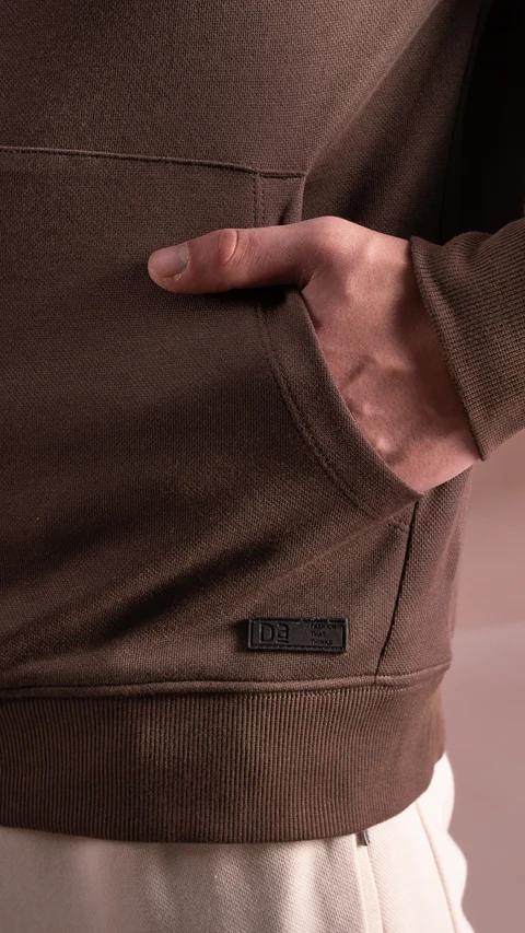 Statement Elemental Closed Hoodie Fudge Brown