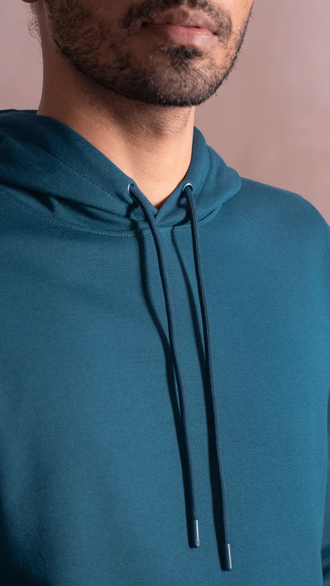 Statement Elemental Closed Hoodie Teal Blue