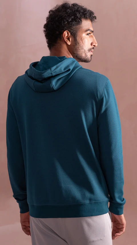 Statement Elemental Closed Hoodie Teal Blue