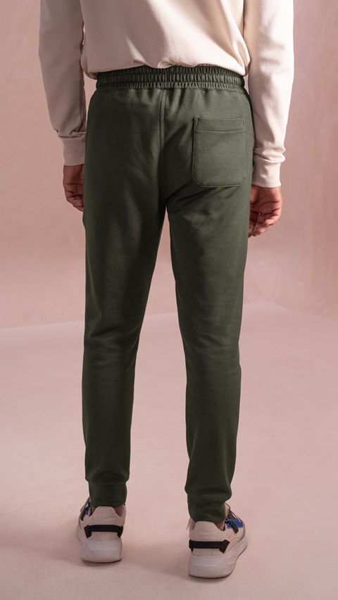 Buy Olive Green Knit Jogger For Mens Online | DaMENSCH