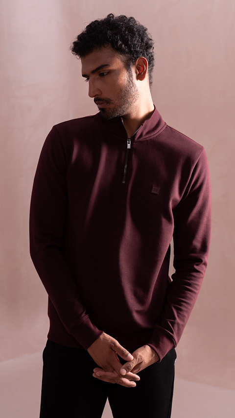 Maroon half zip hotsell