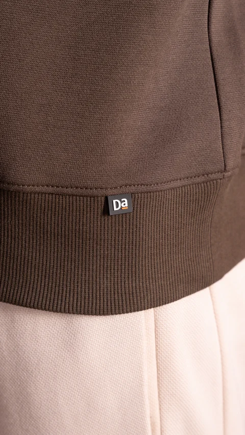 Statement Elemental Solid Sweatshirt Fudge Brown