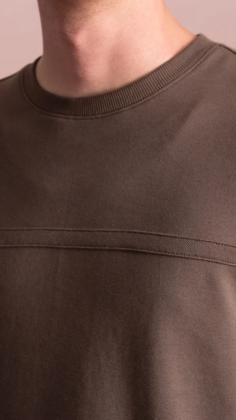 Statement Elemental Solid Sweatshirt Fudge Brown