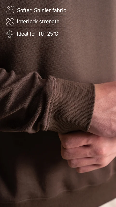 Statement Elemental Solid Sweatshirt Fudge Brown