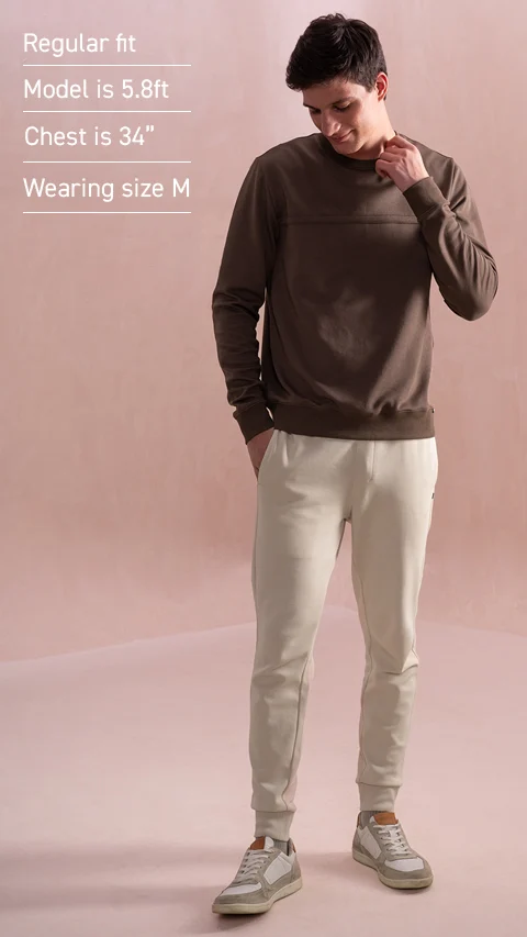 Statement Elemental Solid Sweatshirt Fudge Brown