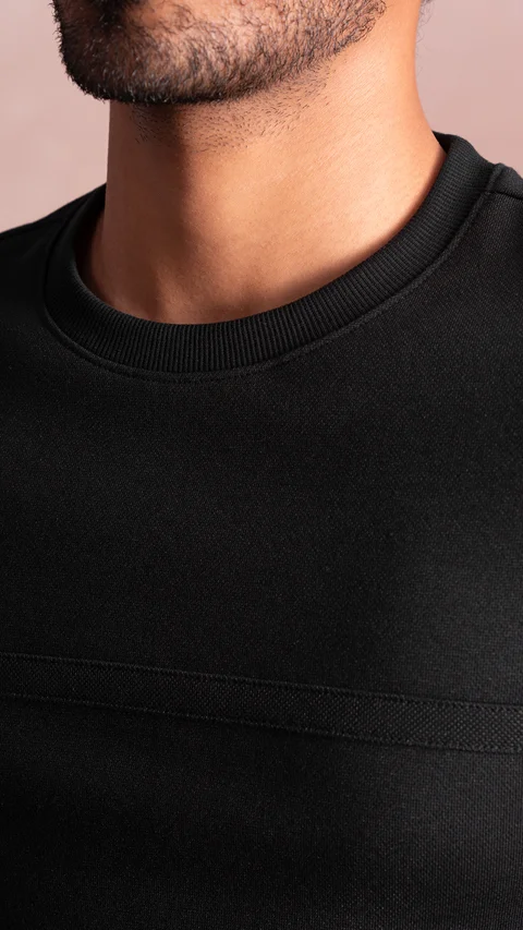 Statement Elemental Solid Sweatshirt Jet Black