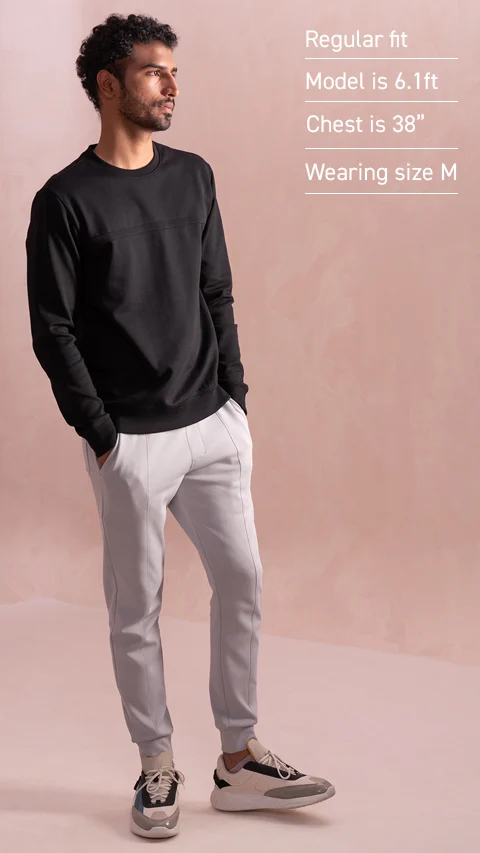 Statement Elemental Solid Sweatshirt Jet Black